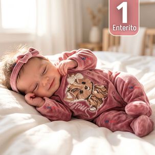 Enterito Tela Plush Rosado Beb&eacute; Ni&ntilde;a