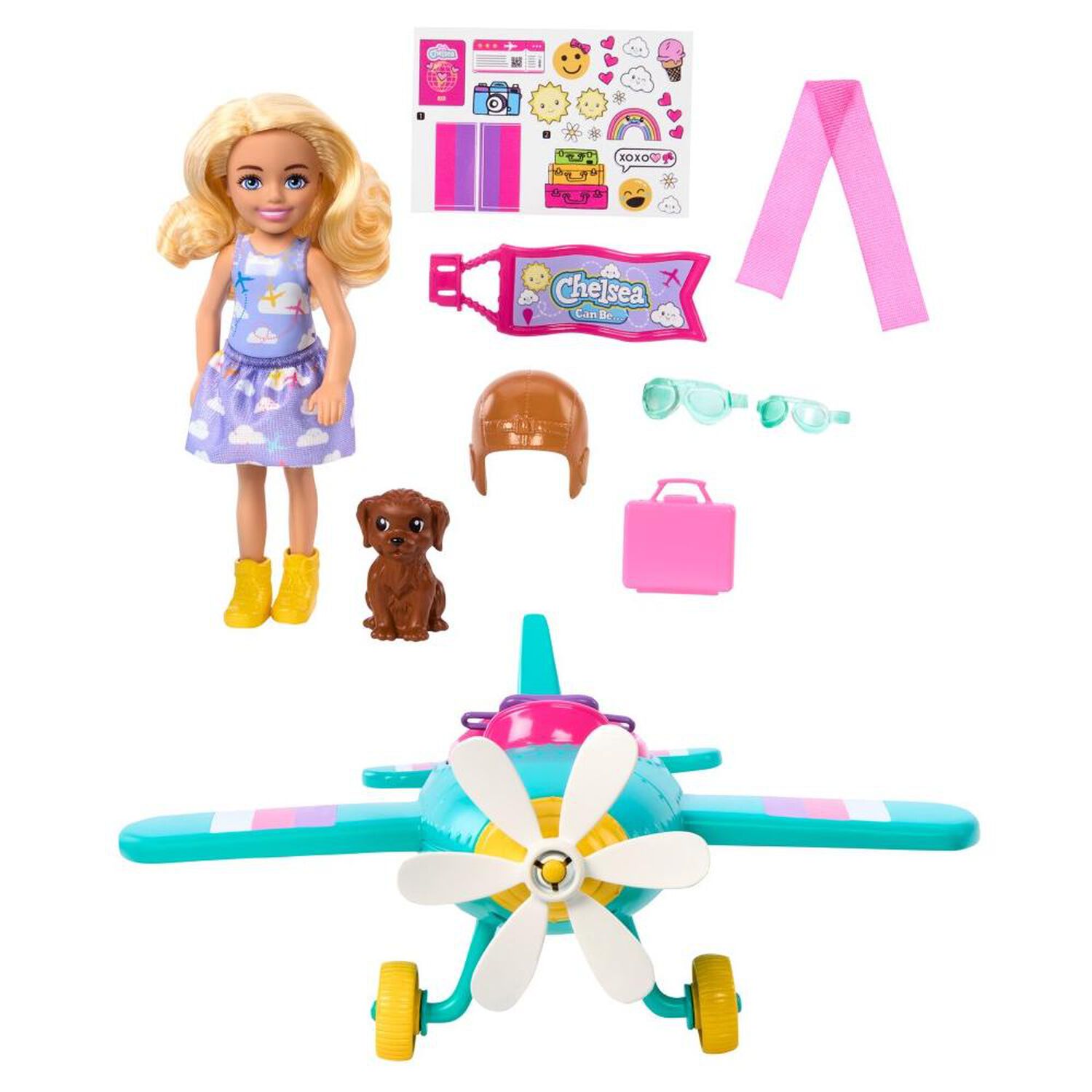Set De Mu&ntilde;ecas Barbie Chelsea Piloto Avi&oacute;n image number 5.0