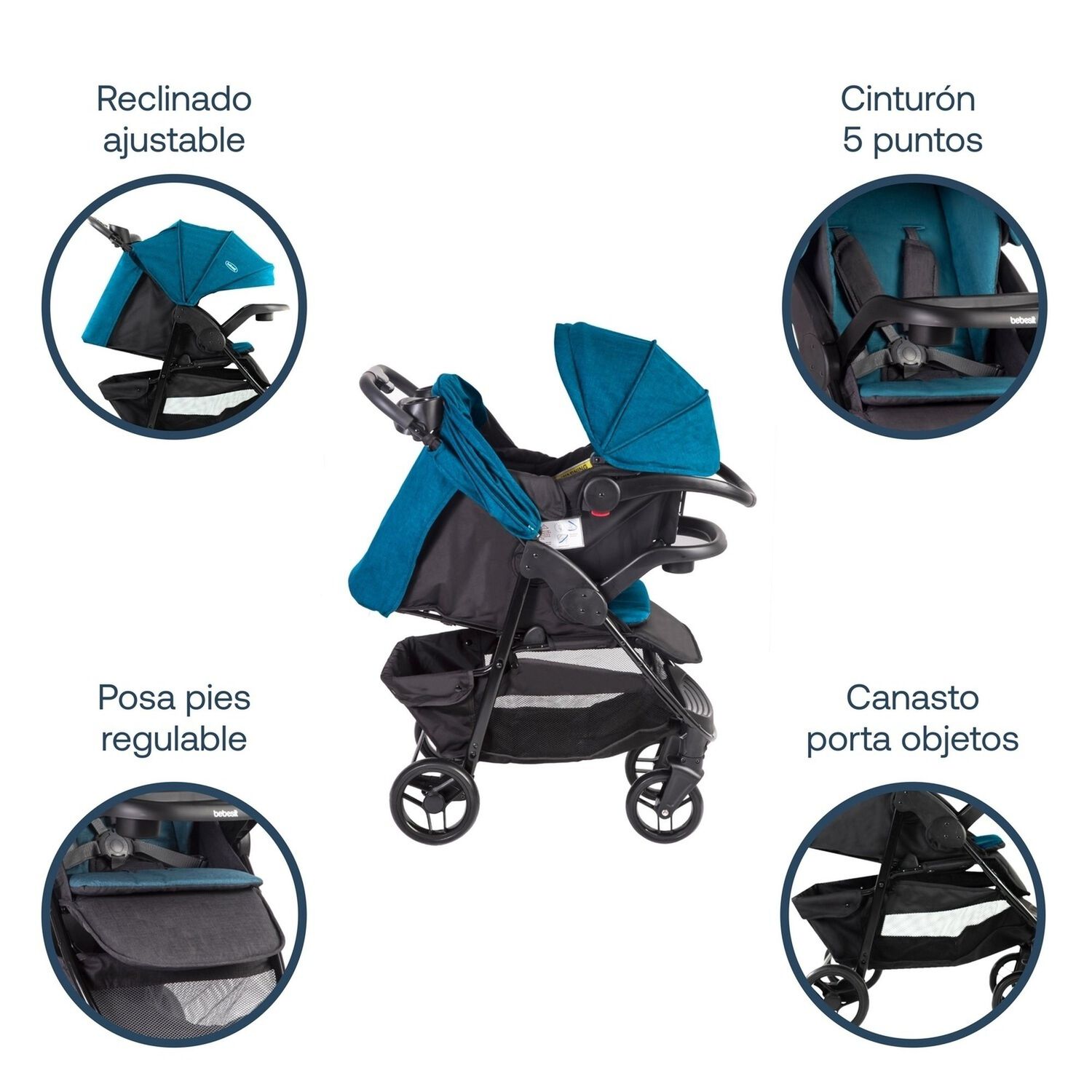 Coche Travel Sienna Azul image number 2.0