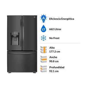 Refrigerador French Door LG GM78WGT / No Frost / 662 Litros / A