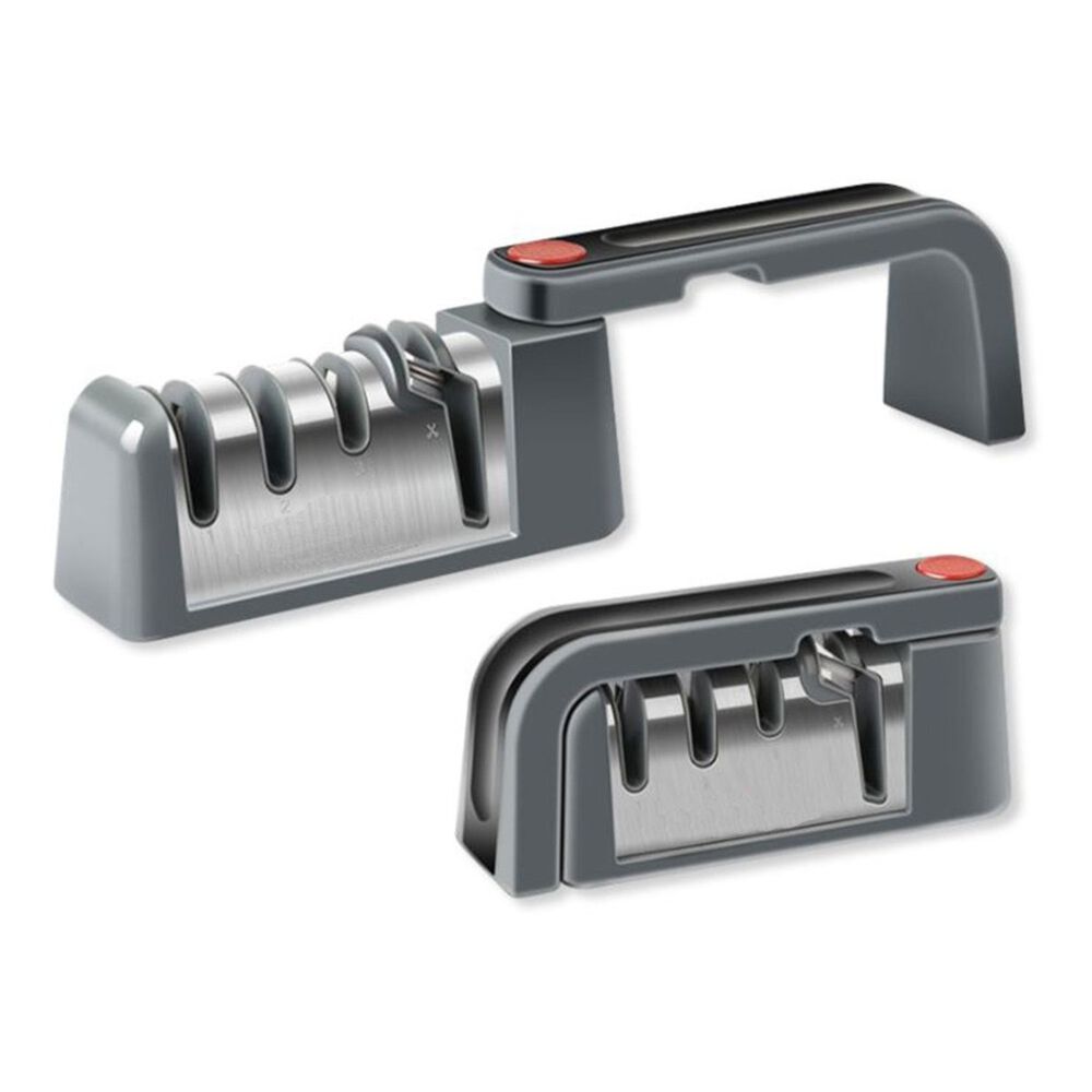 Afilador Manual De Cuchillos 4 Etapas Eficaz Gris image number 0.0