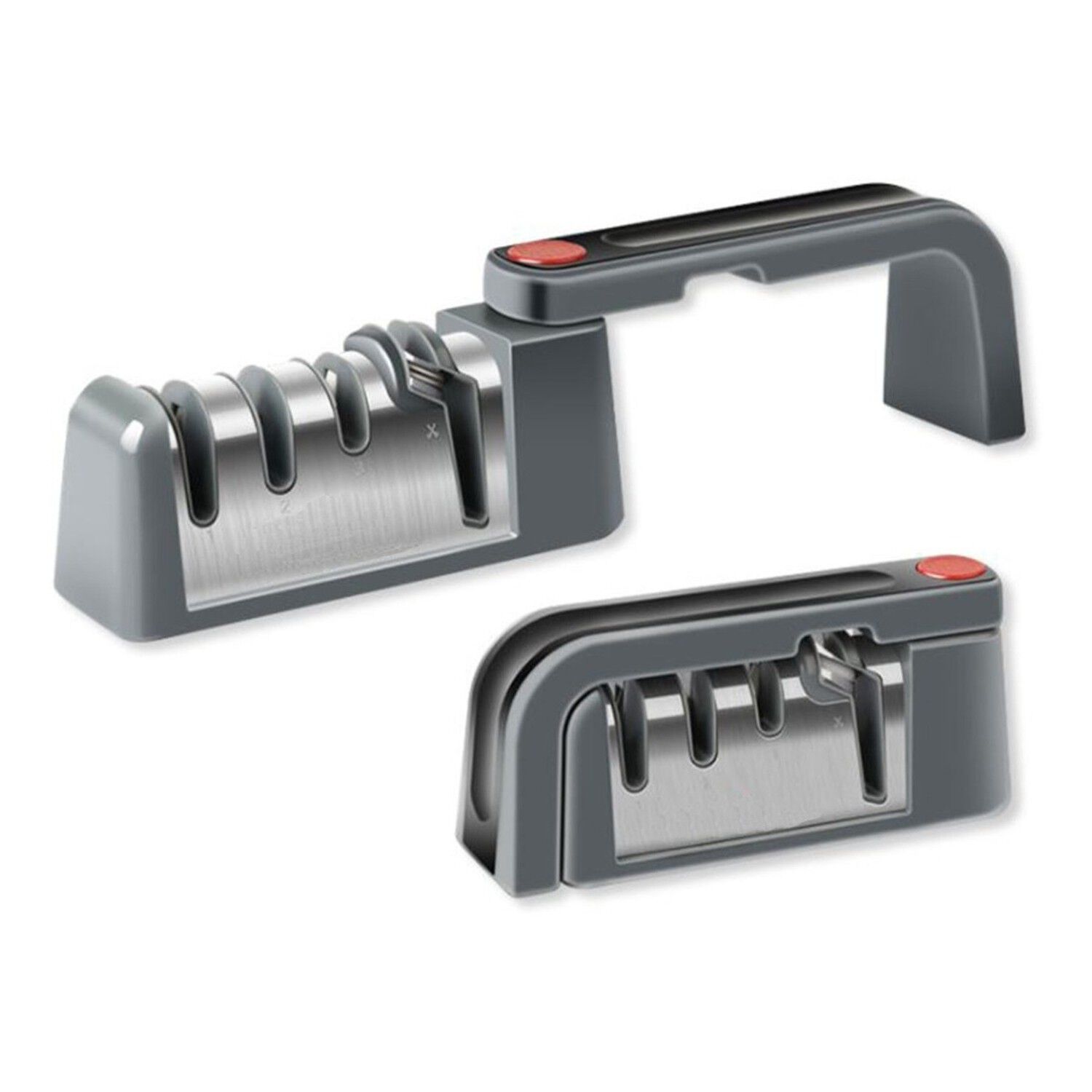 Afilador Manual De Cuchillos 4 Etapas Eficaz Gris image number 0.0