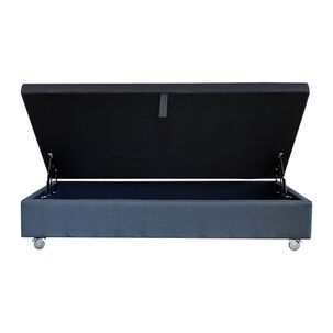 Base De Cama Baul Gris 1.5 Plaza Largo 200 Cm Con Rueda Pyton