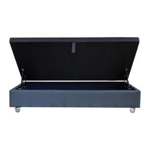 Base De Cama Baul Gris 1.5 Plaza Largo 200 Cm Con Rueda Pyton