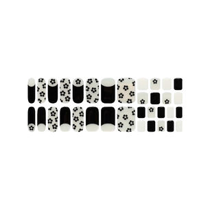 U&ntilde;as Sticker Efecto Gel Tiolla Cutie Black Flower