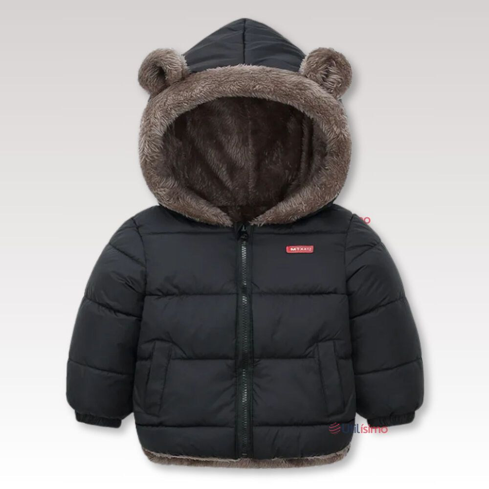 Parka Con Capucha Manga Larga Unicolor Ni&ntilde;o Y Ni&ntilde;a Jump Kids Black image number 1.0