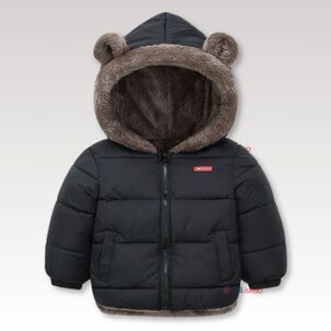 Parka Con Capucha Manga Larga Unicolor Ni&ntilde;o Y Ni&ntilde;a Jump Kids Black