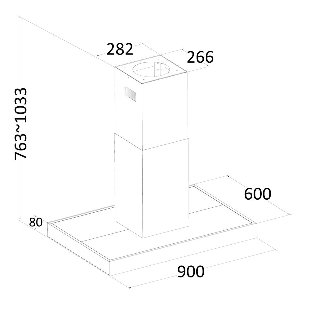 Campana Isla Grner Black Touch 90 Cm image number 3.0