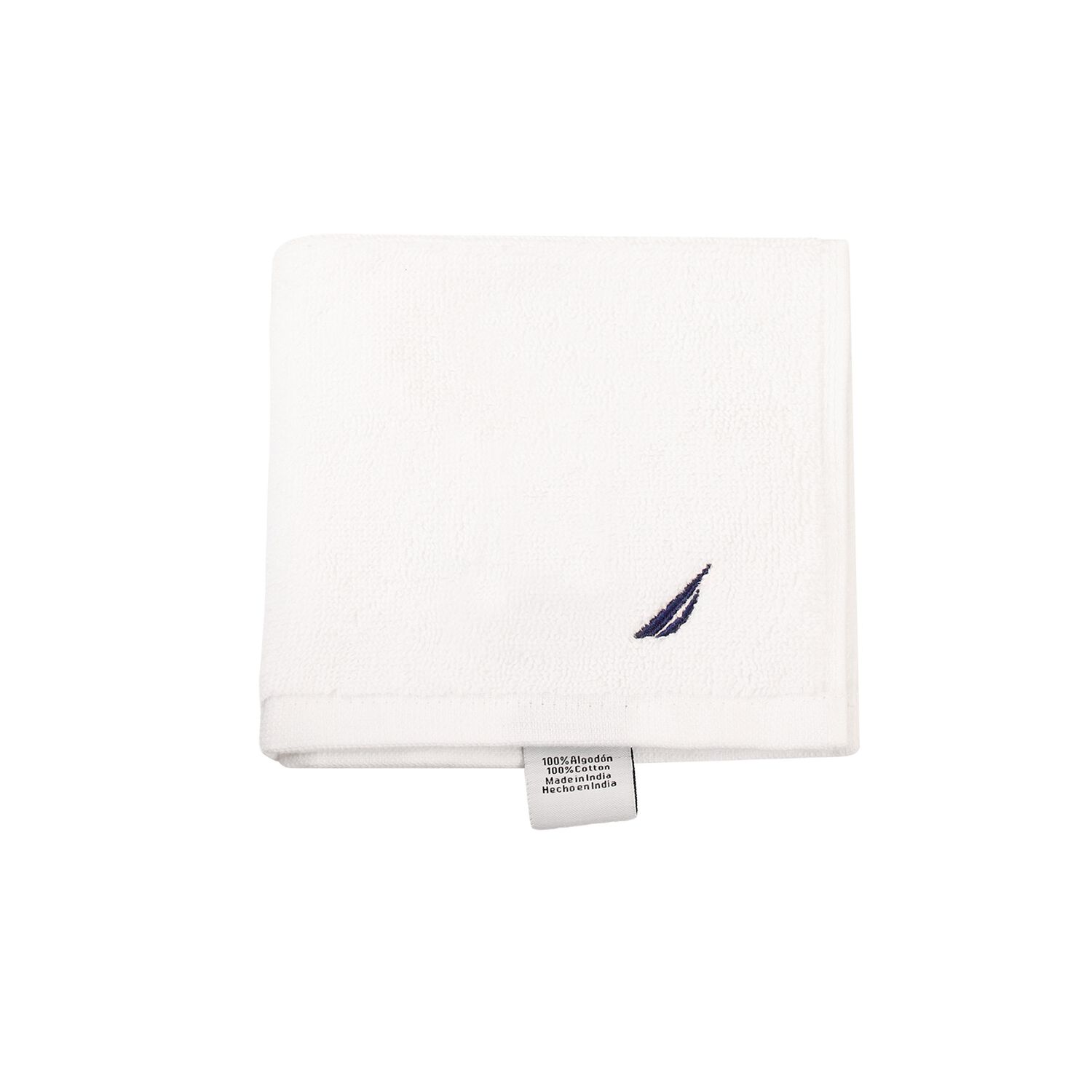 Toalla De Cara Nautica 100% Algod&oacute;n Premium 30x30cm Blanca-azul image number 1.0