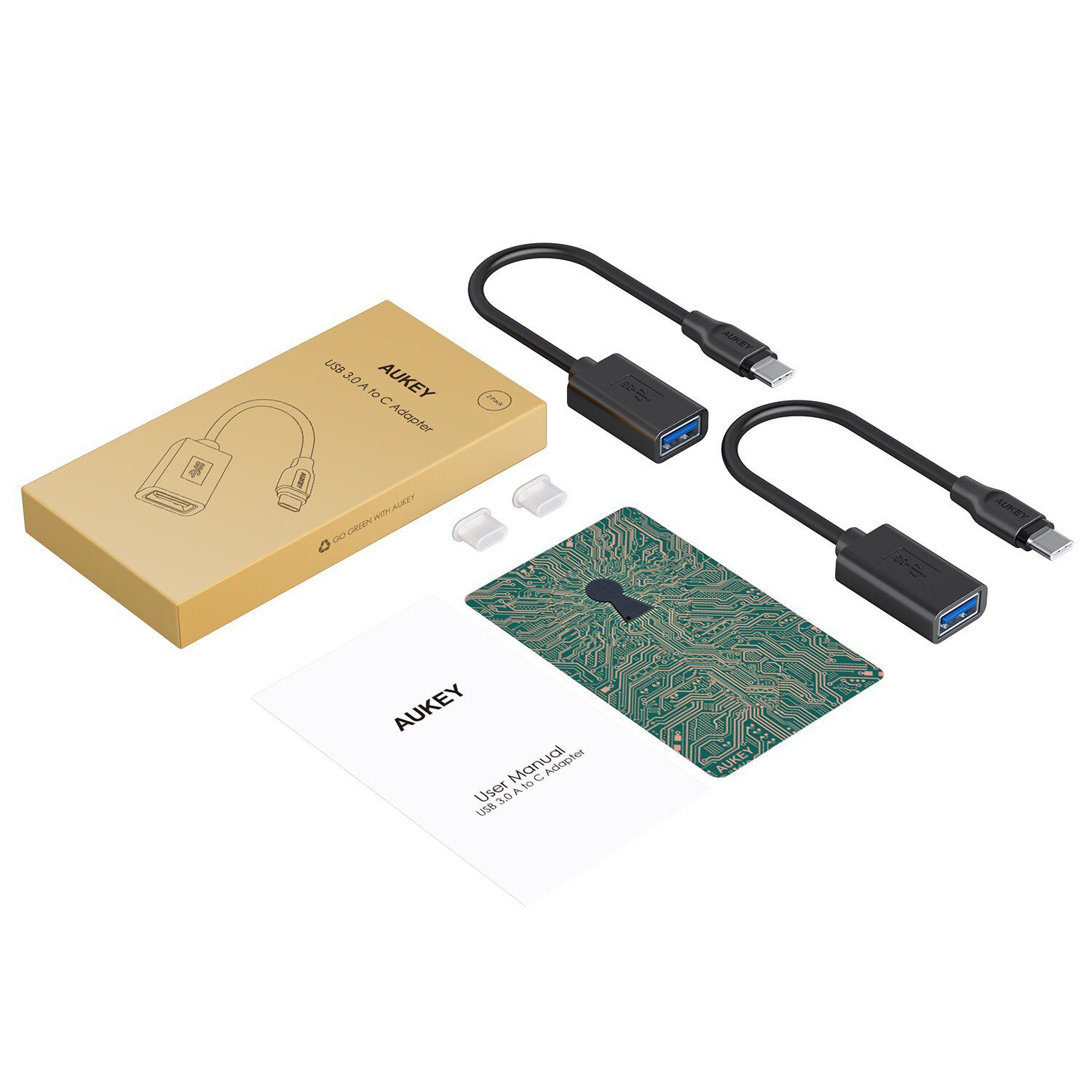 Aukey Adaptador Usb 3.1 Gen1 Tipo C A Usb 3.0 A/f Negro Cb-a26 image number 1.0