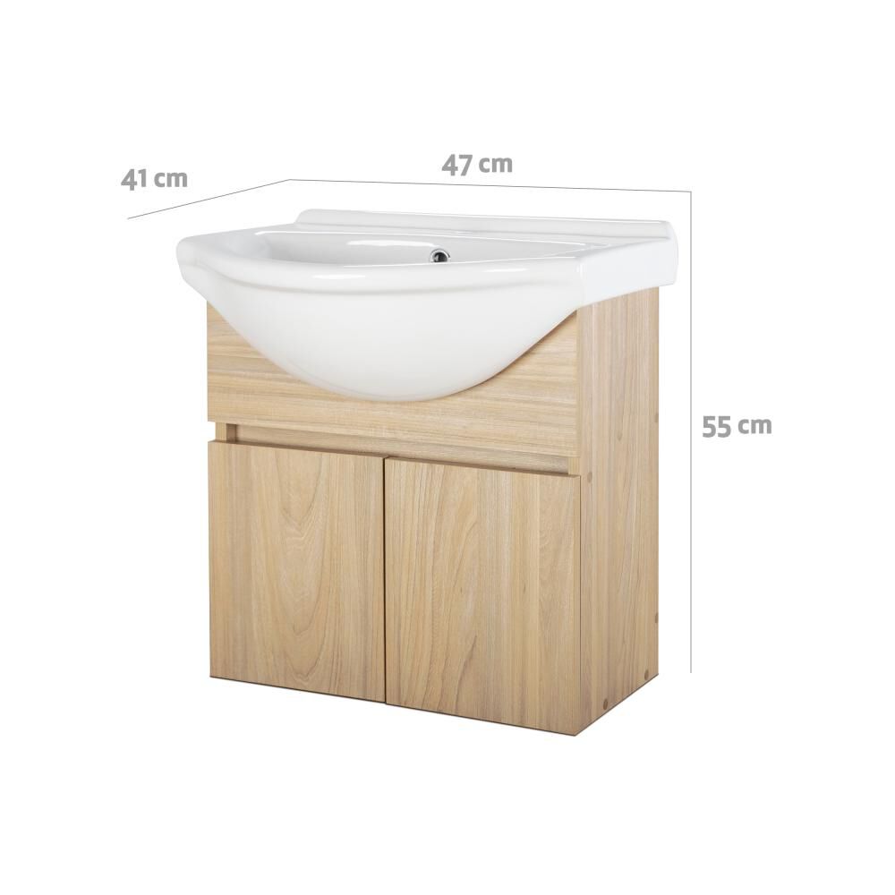 Mueble De Ba&ntilde;o Vanitorio Cic Cannes / 2 Puertas / 1 Repisa image number 2.0