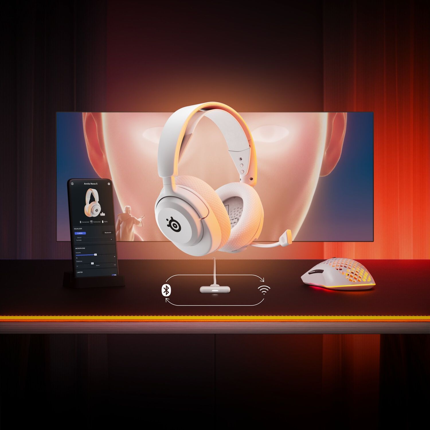Aud&iacute;fonos Bluetooth Gamer Steelseries Nova 5 Blanco image number 5.0
