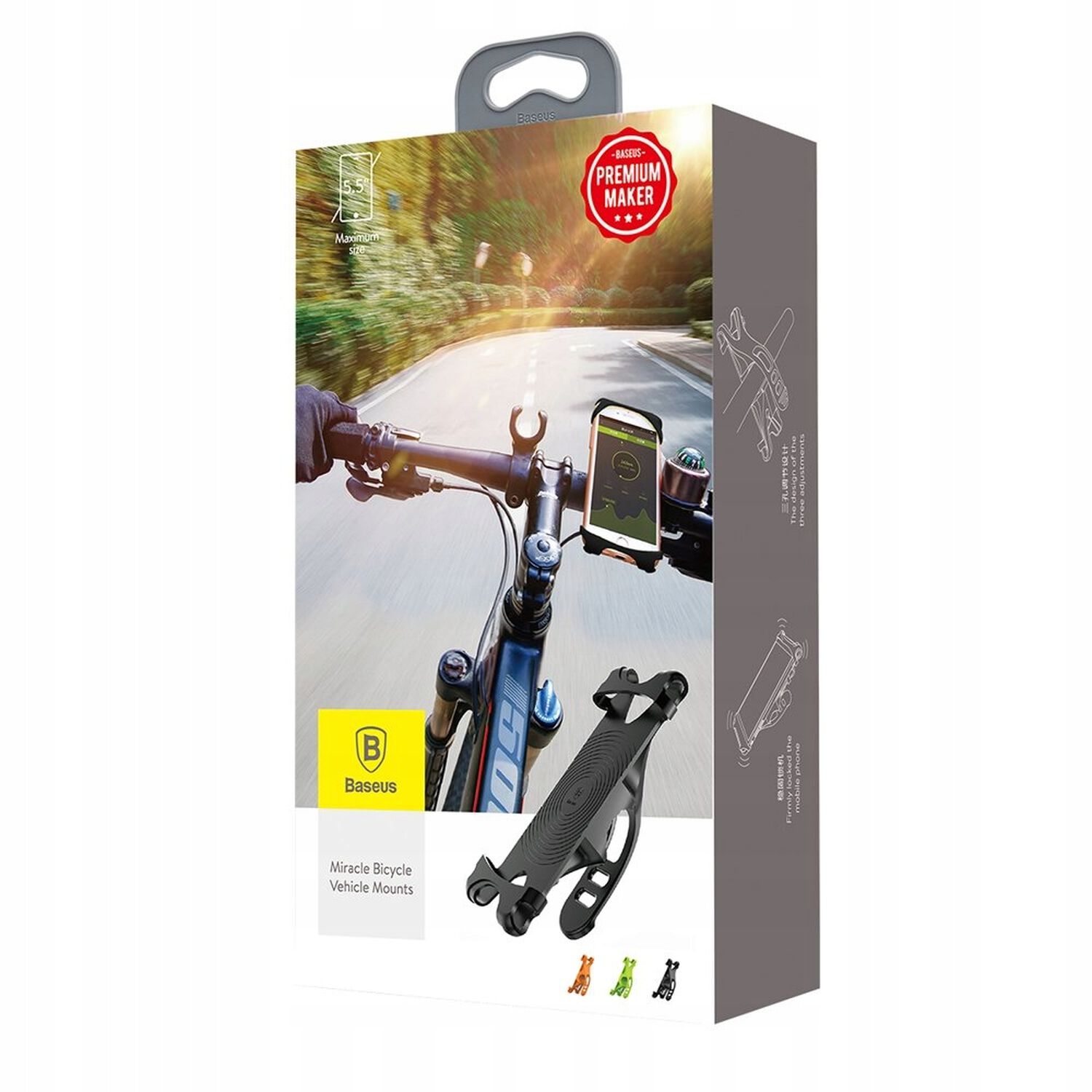 Soporte De Celular Para Bicicleta Y Motos Baseus Sumir-by01 image number 0.0