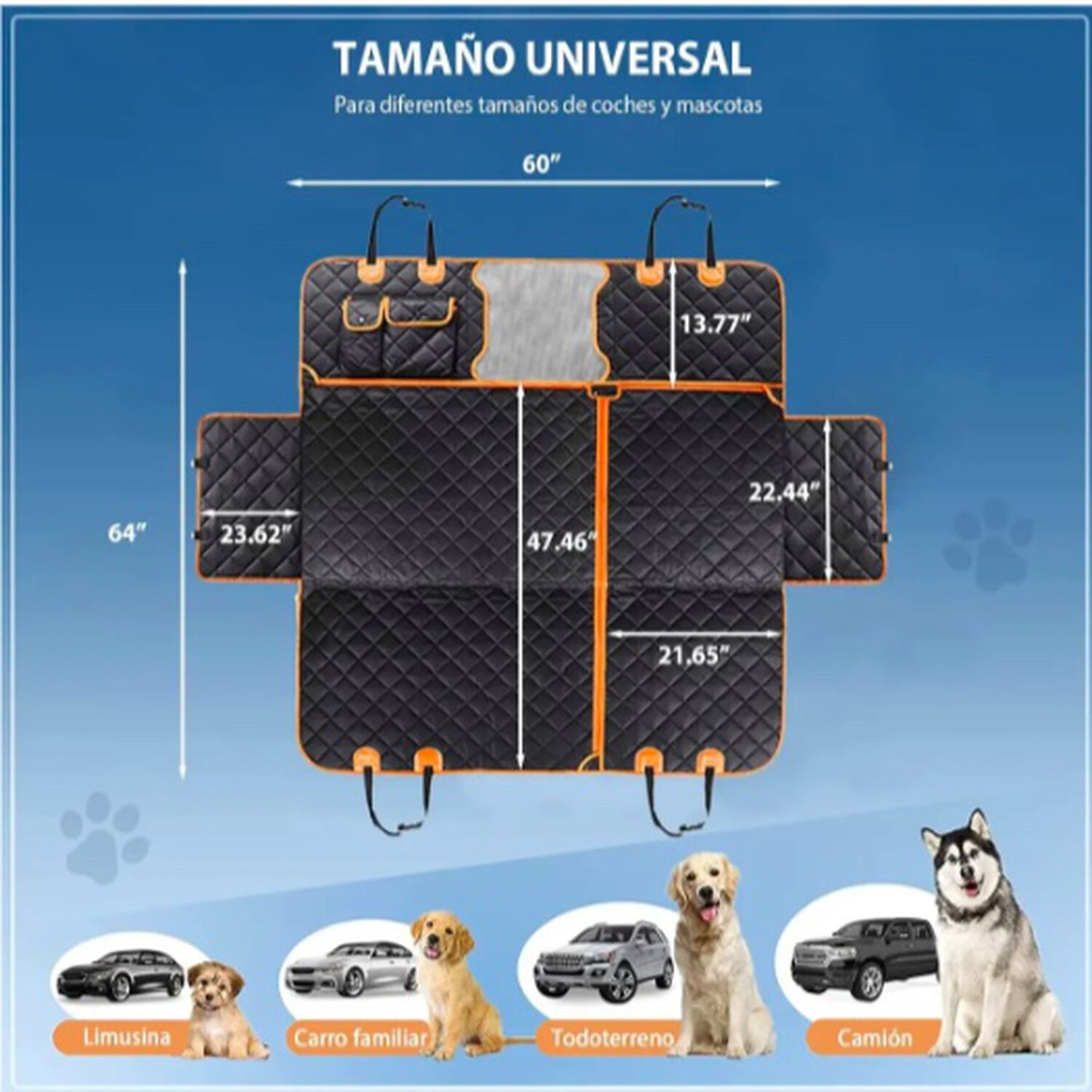Funda Cubre Asiento Auto Mascotas image number 1.0