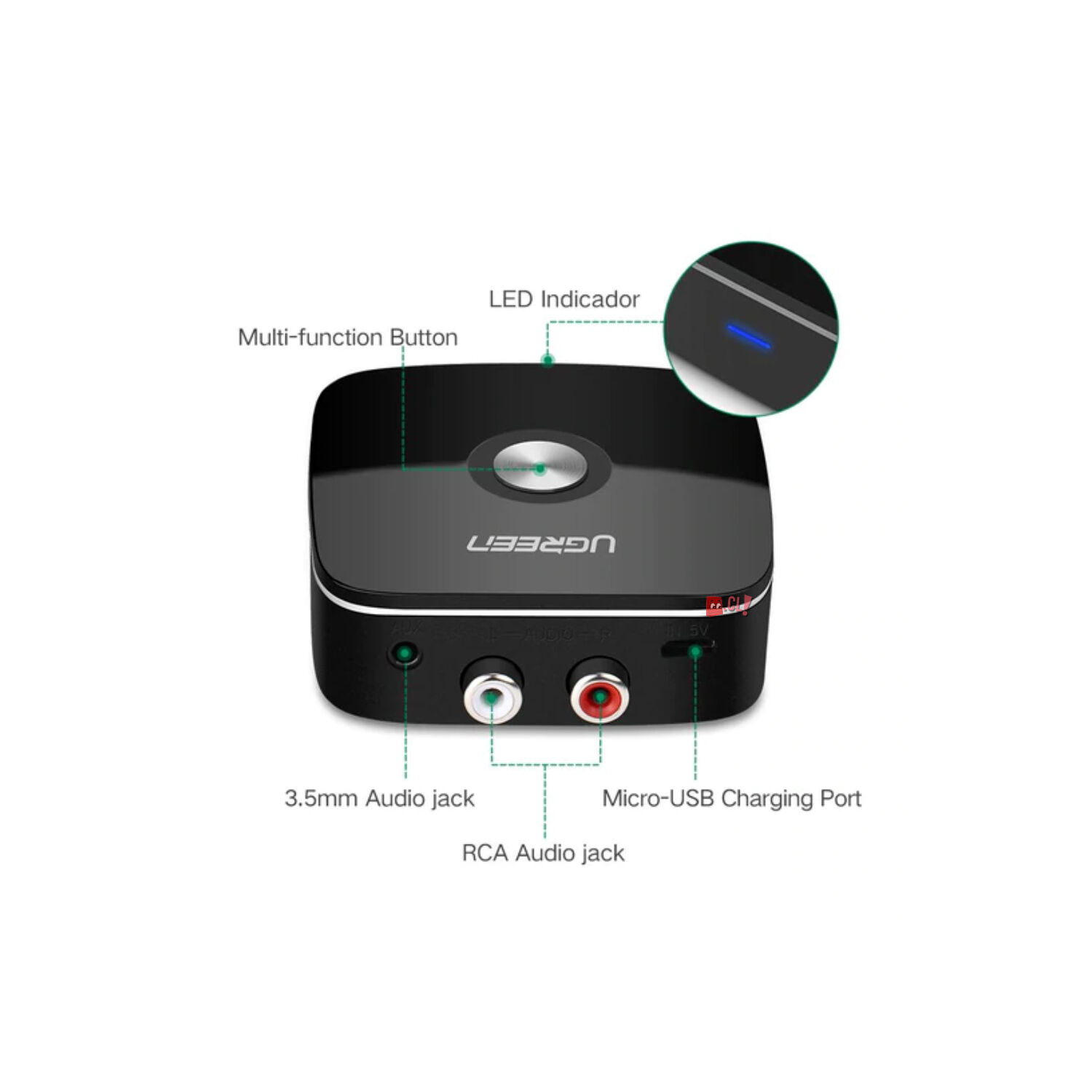 Receptor Audio Bluetooth 4.1 Y Rca - Ps image number 1.0