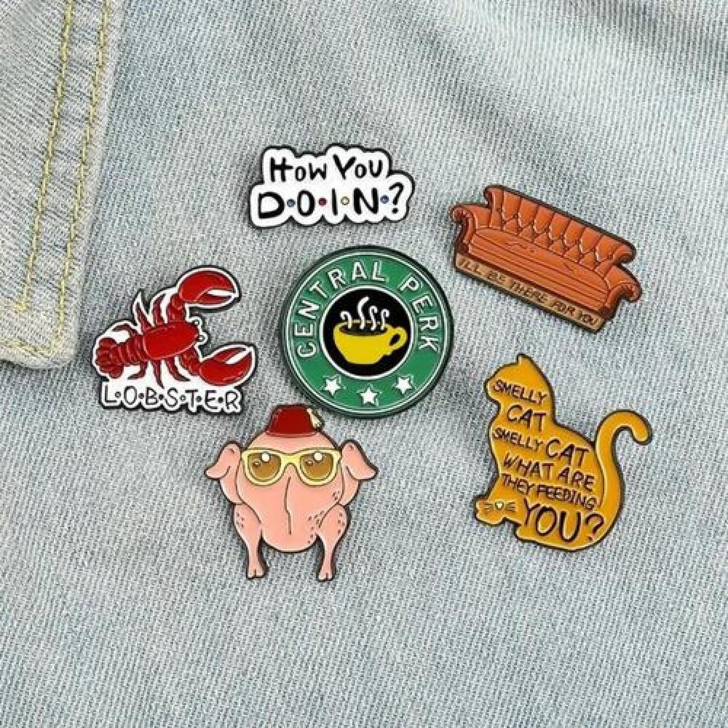 Set Pines Broches Serie Friends Tv Show image number 1.0