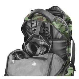 Mochila Gamer Trust Gxt 1250c Xl Kamo Military Reforzada 23868