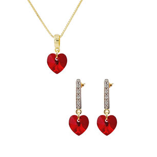 Conjunto Romance Gold Cristales Genuinos Siam Shimmer