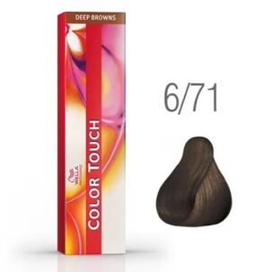 Tinte Para Cabello Wella Color Touch 6/71 Rubio Oscuro Marron Ceniza62ml
