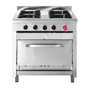 Cocina 4 Platos Inoxidable Mate Glp