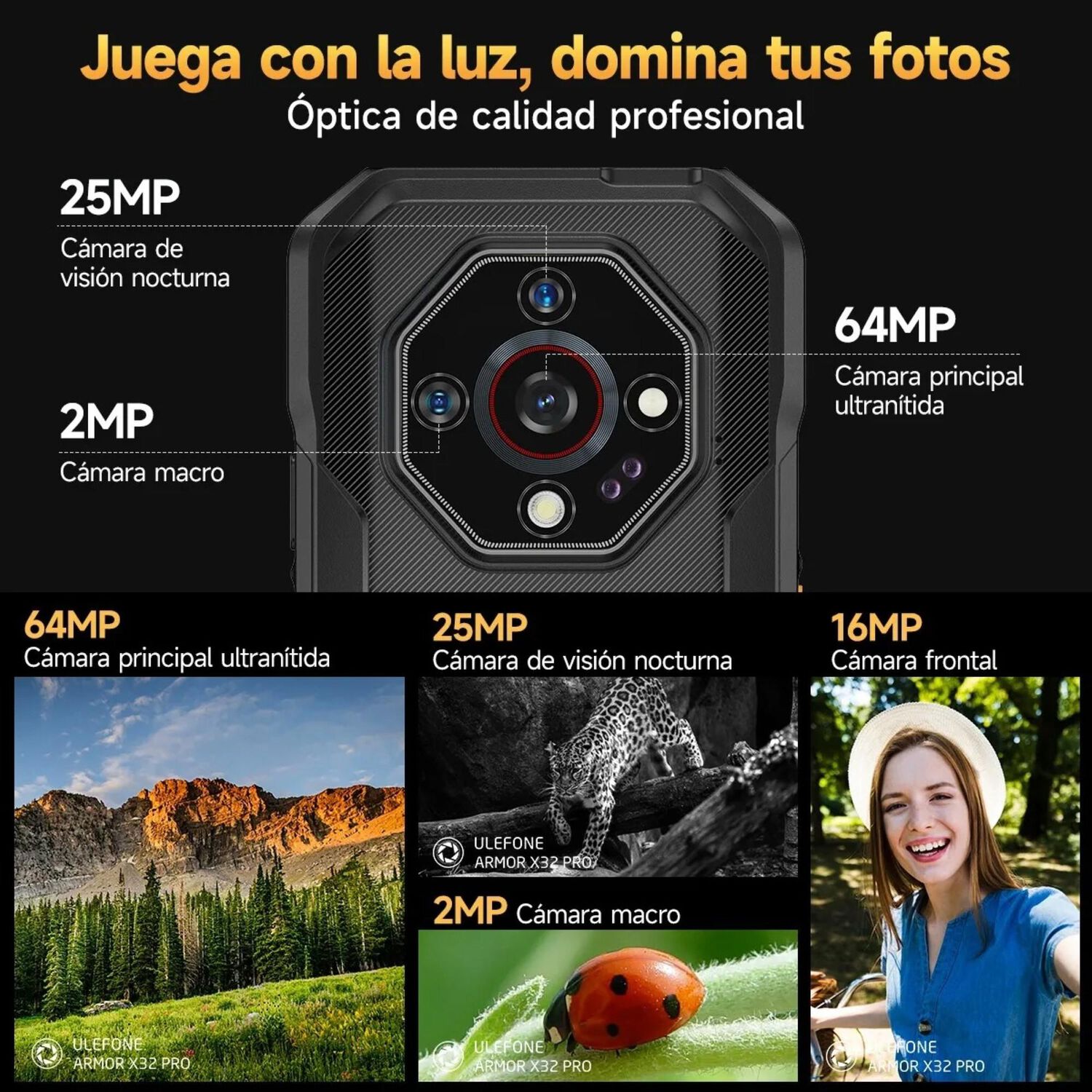 Ulefone Armor X32 Pro Dualsim 5g Ultra Resistente Con Visi&oacute;n Nocturna Y Android 14 image number 4.0
