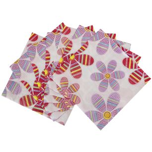 Pack 4 Paquetes De Servilletas Dise&ntilde;o Flor