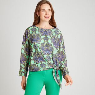 Blusa Regular Manga Larga Cuello Redondo Mujer Lorenzo Di Pontti