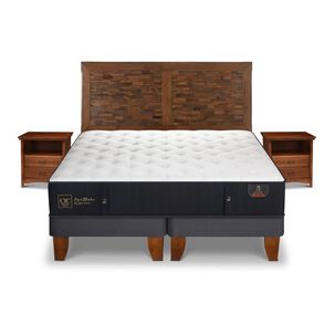 Cama Europea Cic Premium / King / Base Dividida + Set De Maderas