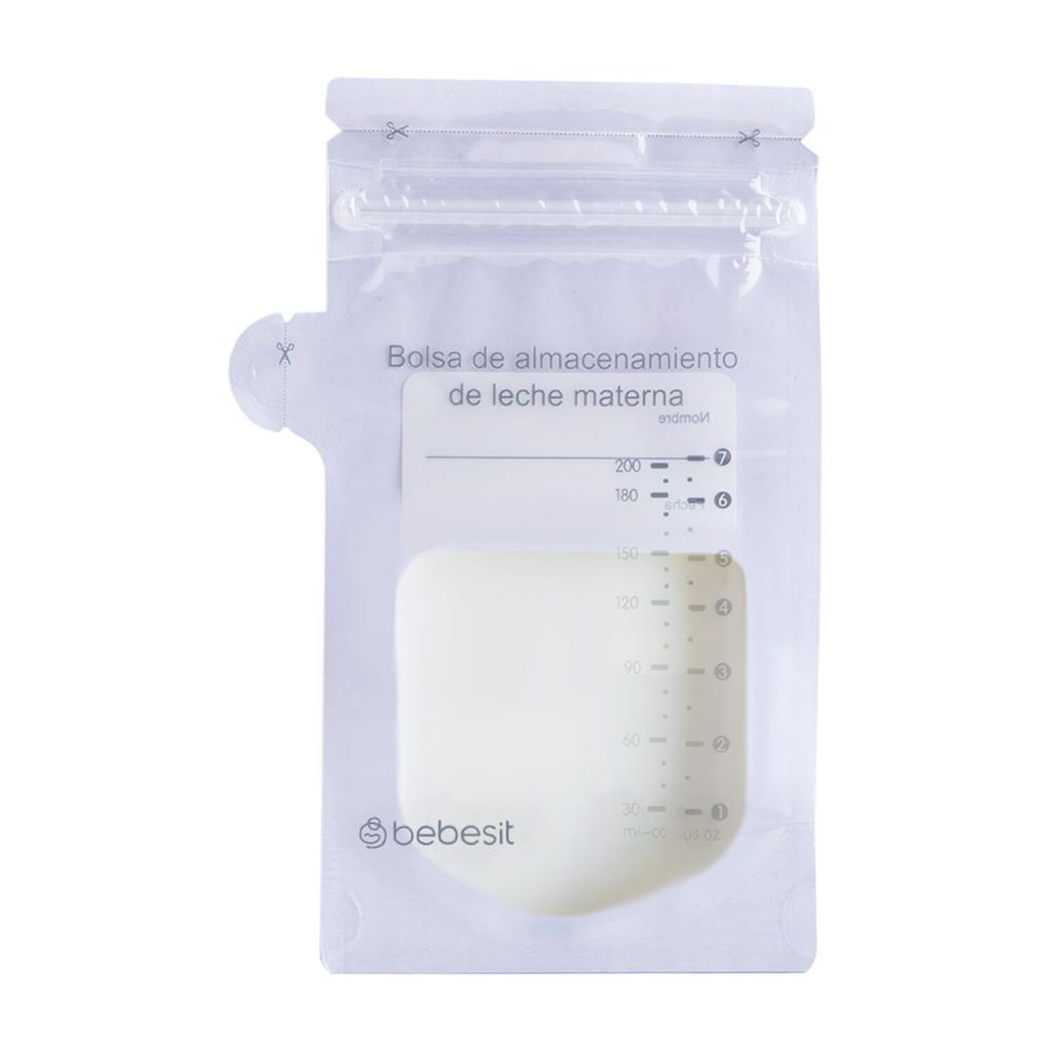 Pack 30 Bolsas Bebesit Para Almacenar Leche Materna 200 Ml image number 7.0