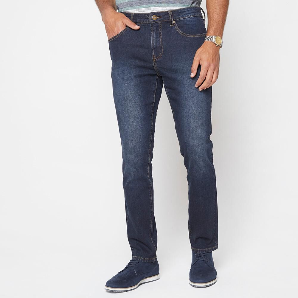Jeans Regular Tiro Medio Slim Hombre Peroe image number 0.0