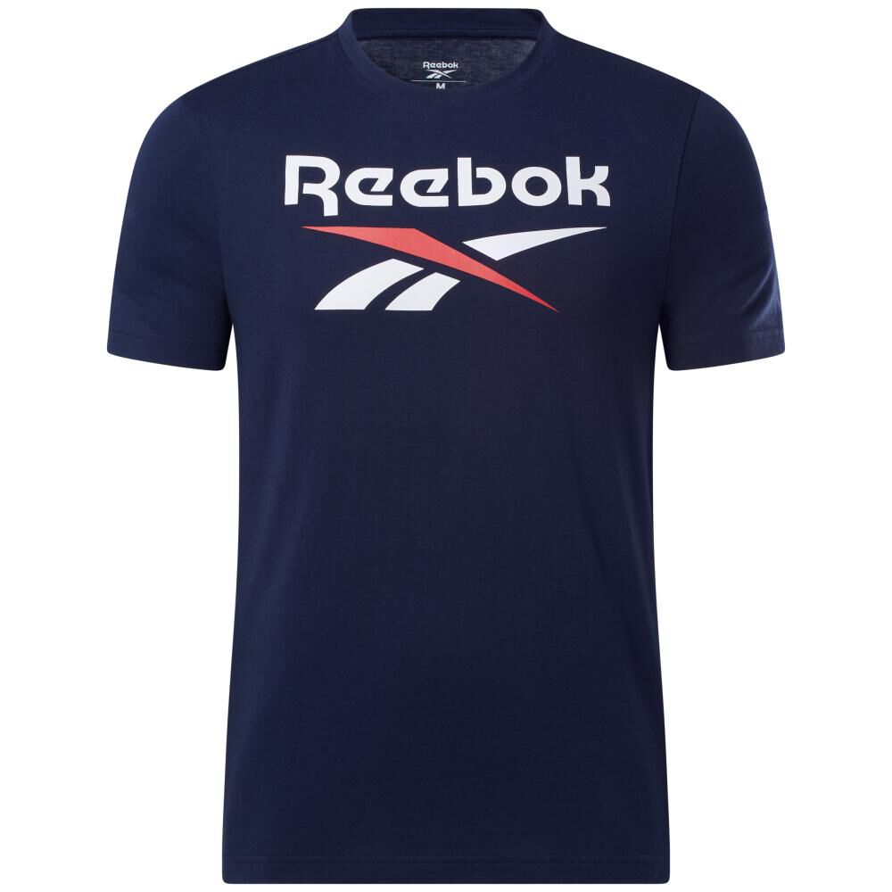 Polera Deportiva Manga Corta Hombre Logo Reebok image number 0.0