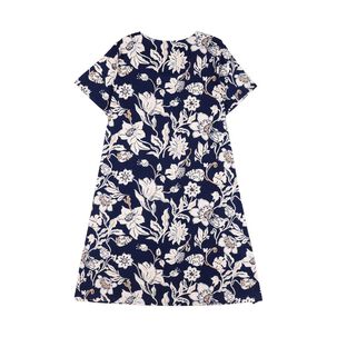 Vestido Full Print Manga Corta Cuello Redondo Mujer Lesage