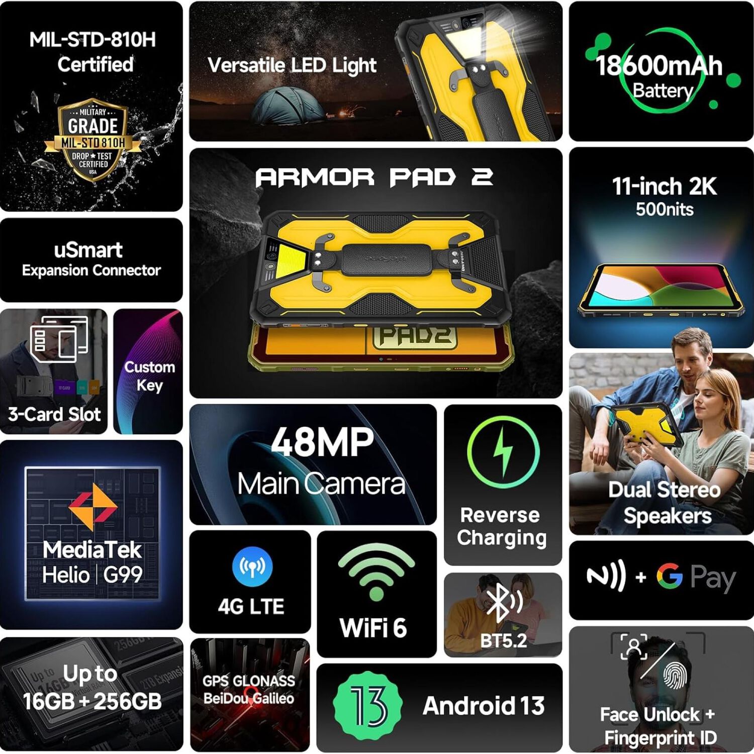 Ulefone Armor Pad 2 - Tablet 4g Resistente Golpes Polvo Y Agua image number 2.0