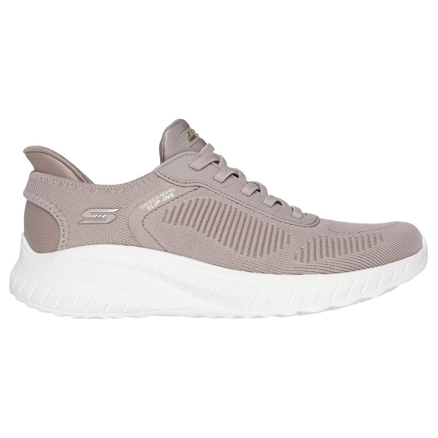 Zapatilla Urbana Mujer Skechers Bobs Squad Chaos Beige image number 1.0