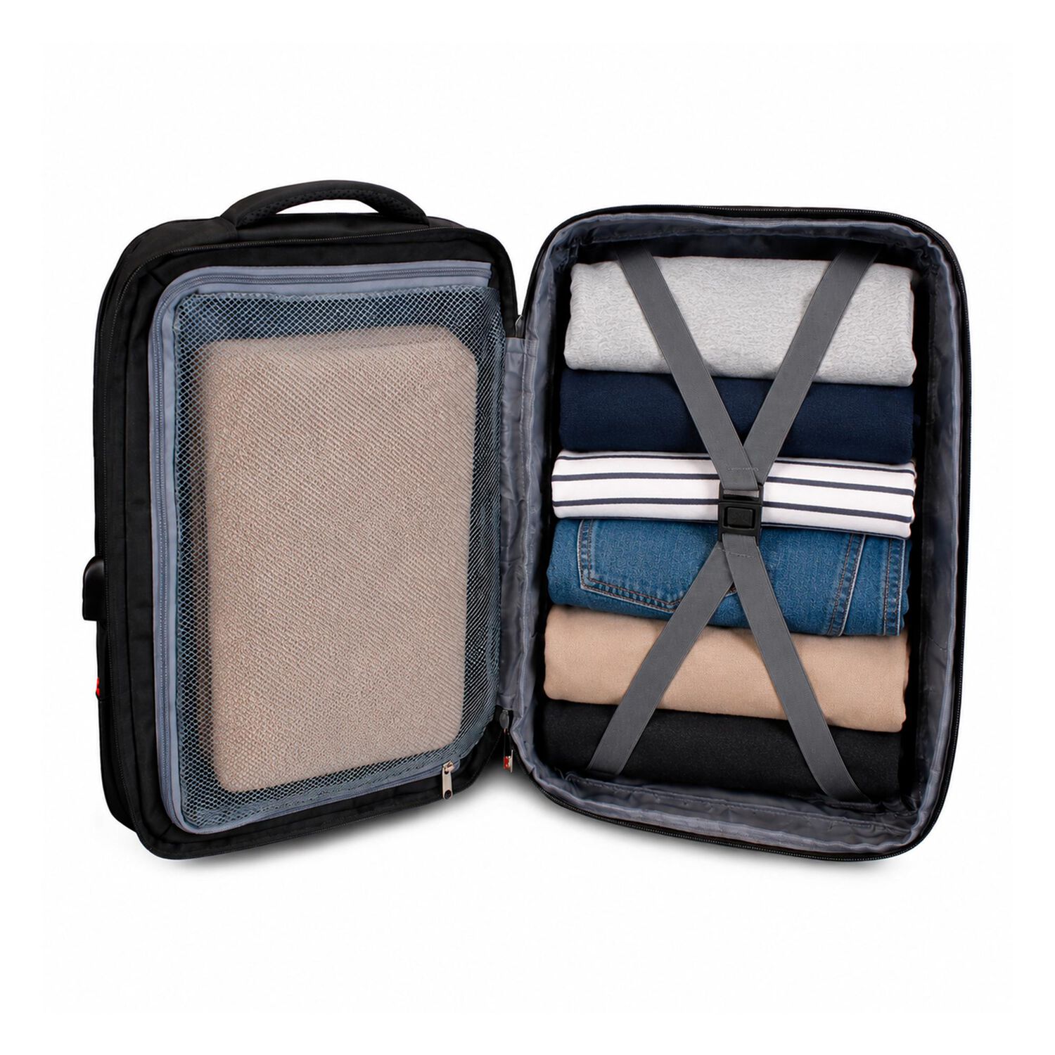 Mochila Ejecutiva De Viaje Con Portanotebook Y Usb Conectago Black image number 2.0