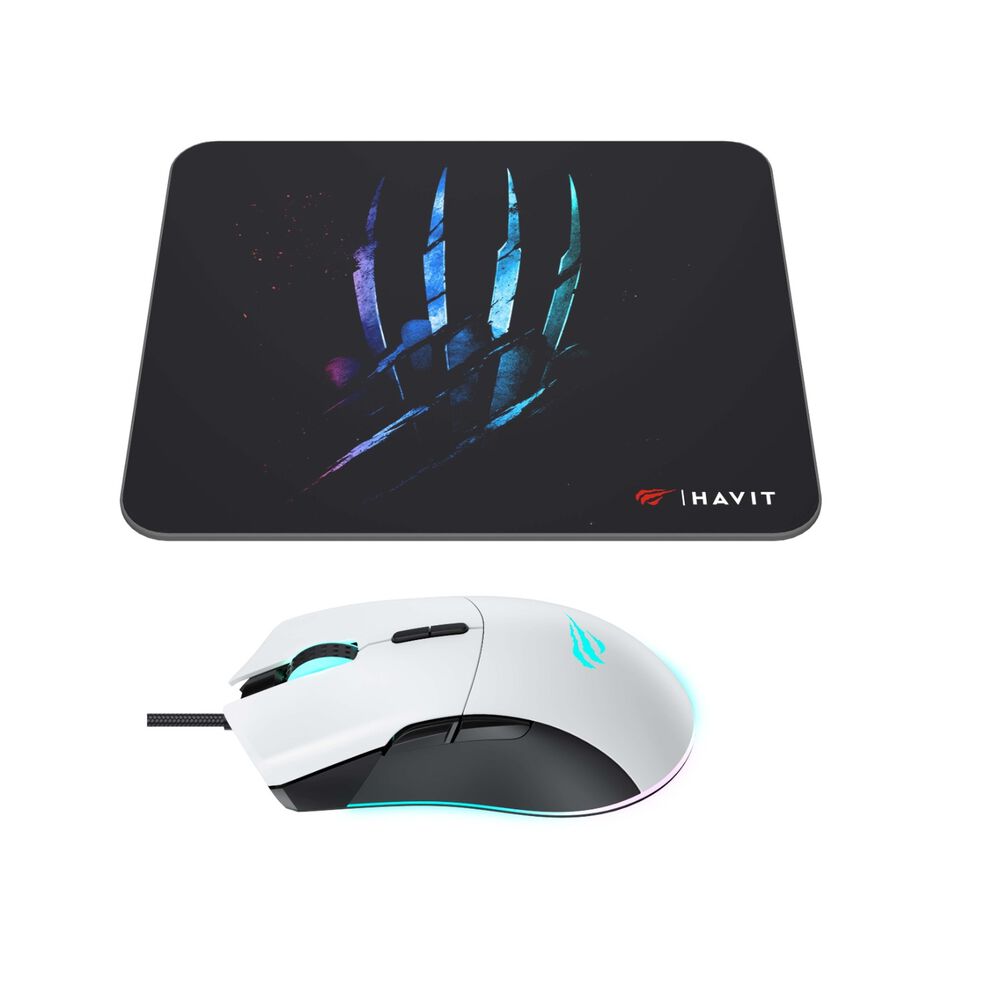 Kit Mouse Gamer 7200 Dpi Rgb + Mousepad 250x210x2mm Ms1037cm image number 2.0