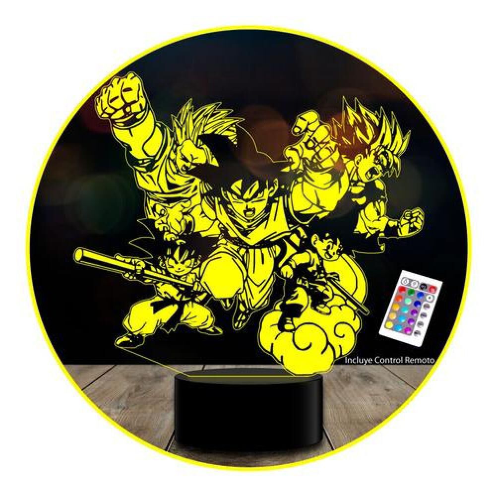 Ilusión 3d Dragon Ball Goku Evolution Control Remoto image number 0.0
