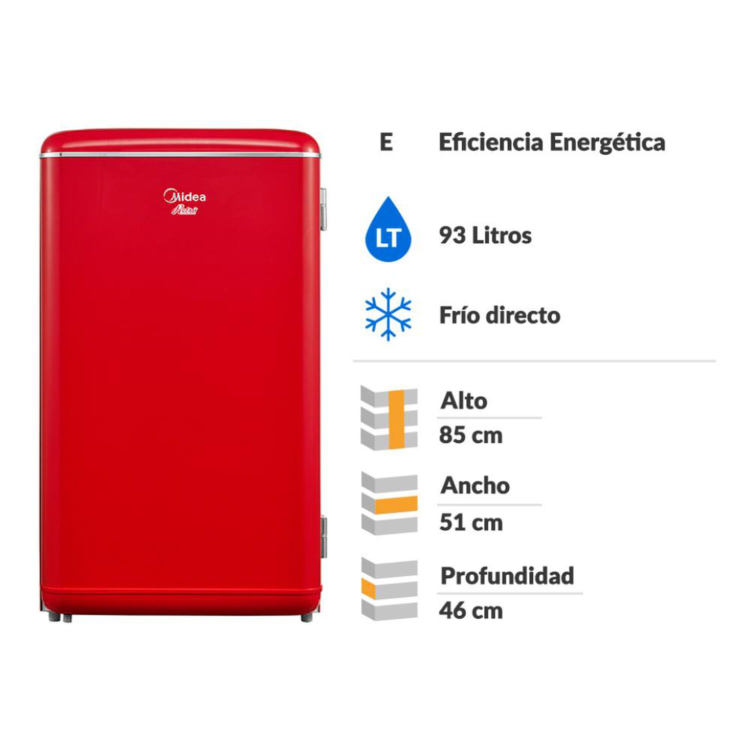 Frigobar Midea MDRD142FGE13S / Fr&iacute;o Directo / 93 Litros image number 1.0