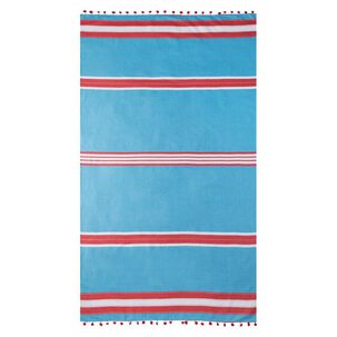Toalla De Playa Cannon Pompons Sky/ 100x180 Cm