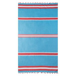 Toalla De Playa Cannon Pompons Sky/ 100x180 Cm