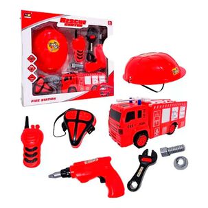 Juguete Set De Bombero 8 Piezas Camion Herramientas Infantil