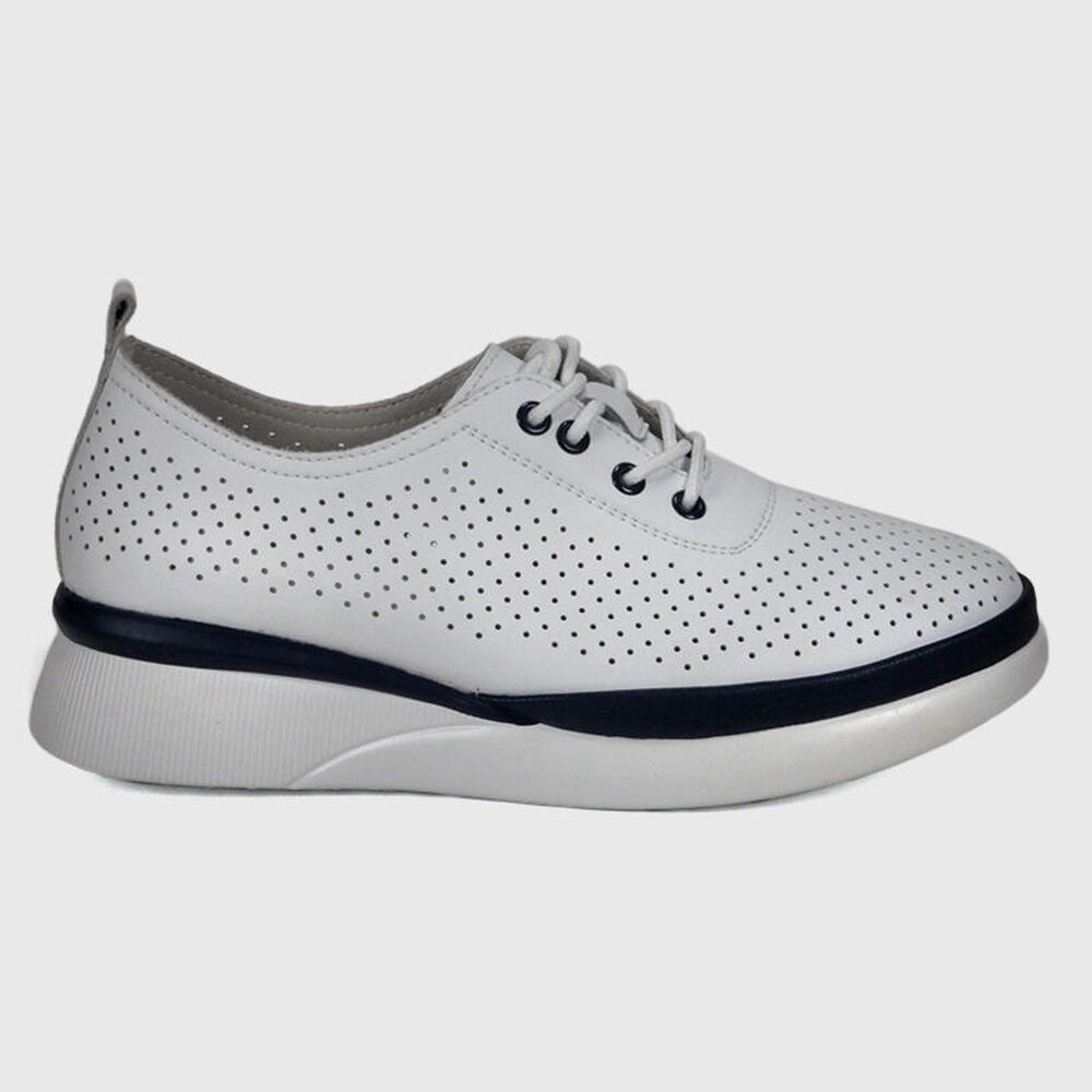 Zapatilla Cuero Luzmar Blanco image number 1.0