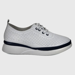 Zapatilla Cuero Luzmar Blanco