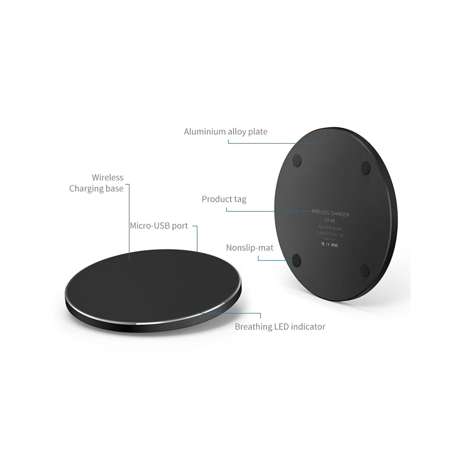 Cargador Inal&aacute;mbrico Qi 20w Compatible Con Iphone Y Android image number 5.0