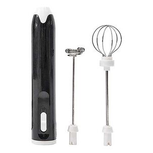 Mini Batidor Recargable 2 Velocidades Acero Inoxidable Negro