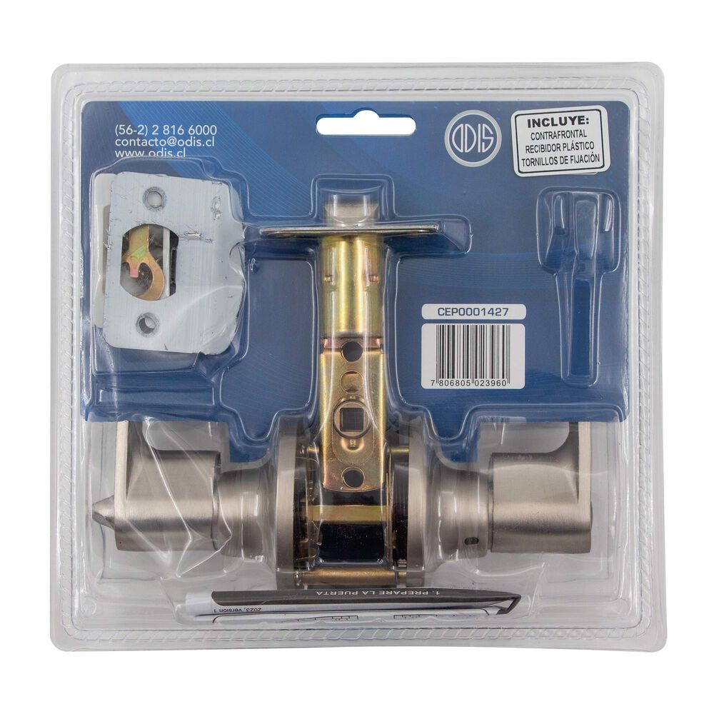 Cerradura Tubular Con Manilla Odis 203 Ba&ntilde;o - Plata image number 5.0