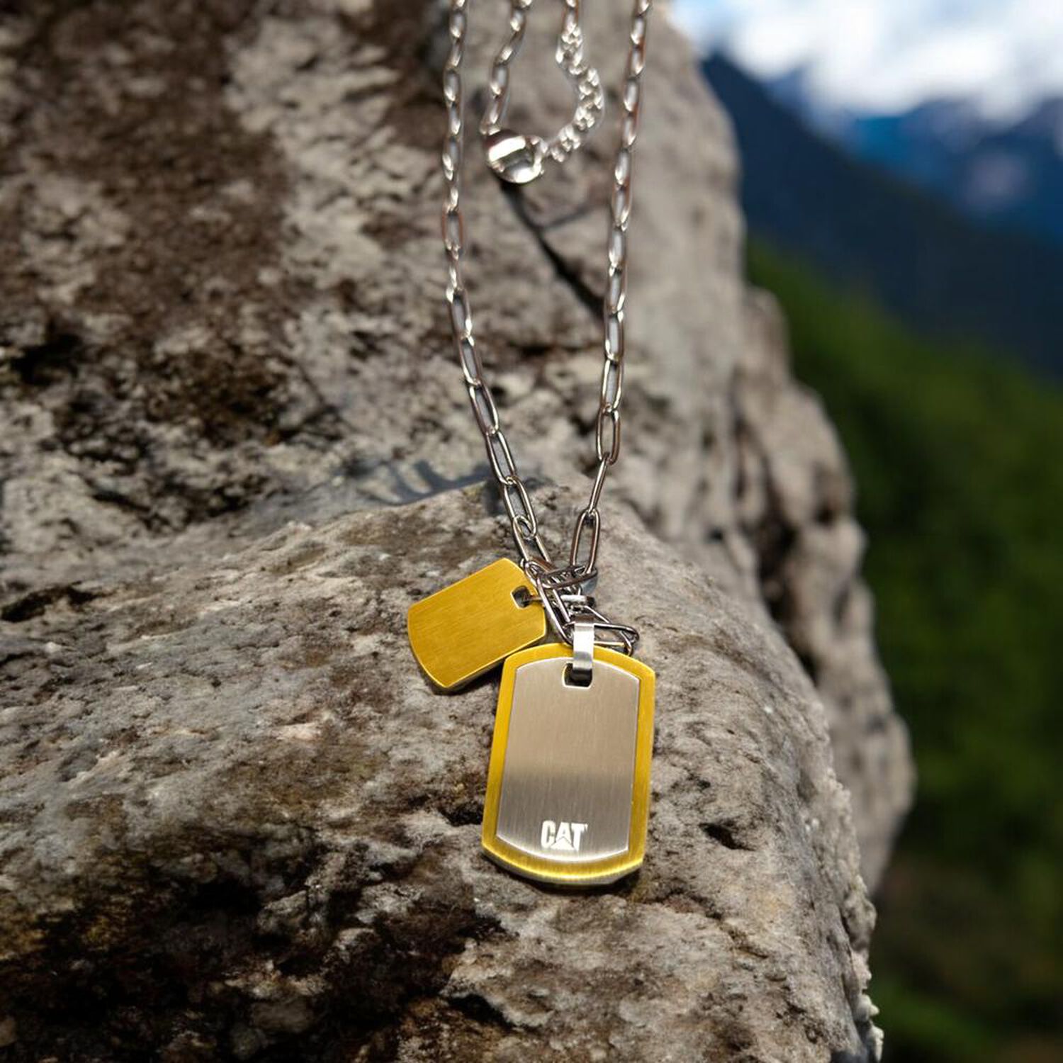 Cadena De Hombre Cat J003n00128 Plateado-dorado image number 2.0