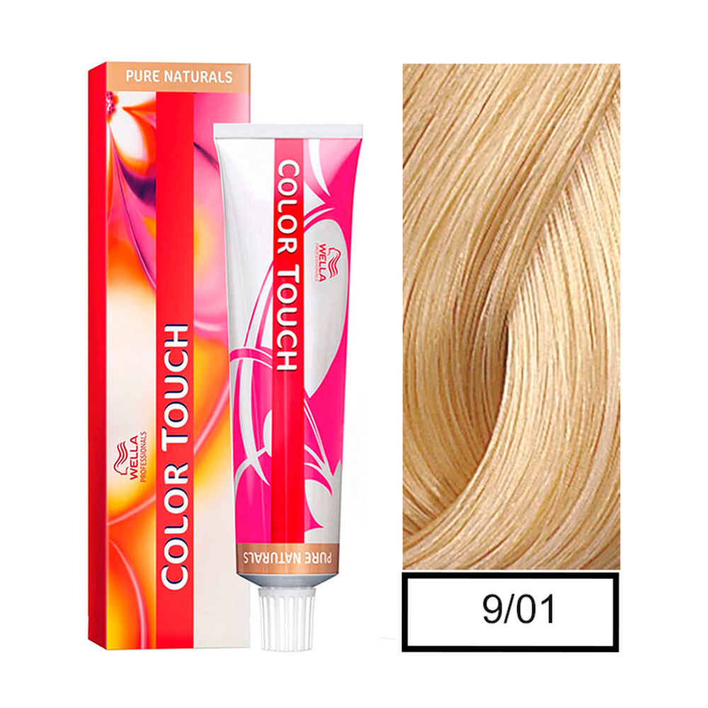Wella - Tintura Semipermanente Color Touch 9/01 Rubio Extra Claro Natural Ceniza 60gr + Peróxido En Crema De 1,9% image number 0.0
