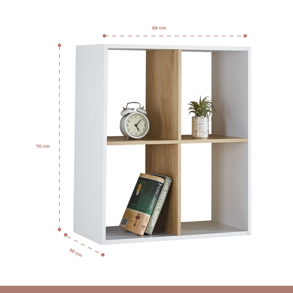 Estante Librero Organizador 4 Espacios - Blanco image number 3.0