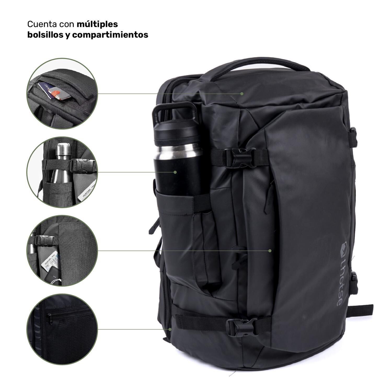 Mochila Viaje Impermeable Notebook 17,3"broadpeak 40l Lhotse image number 2.0